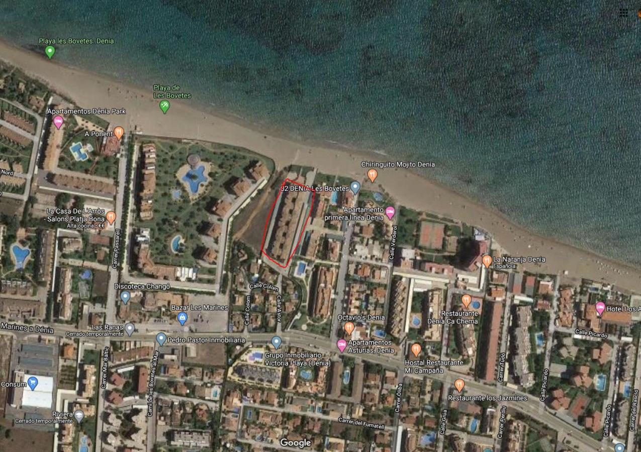 A Primera Linea De Playa Denia Bagian luar foto